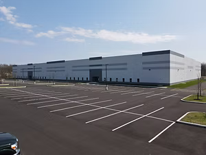 Finished commercial asphalt parking lot